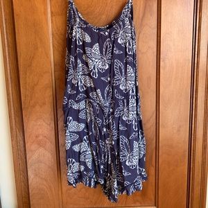Aerie Dusty Purple Butterfly Print Romper